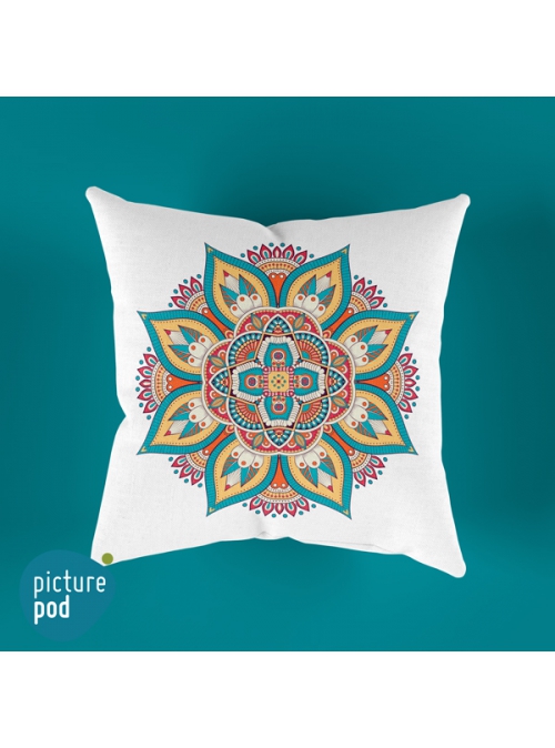 Indian Floral Cushion - 35cm