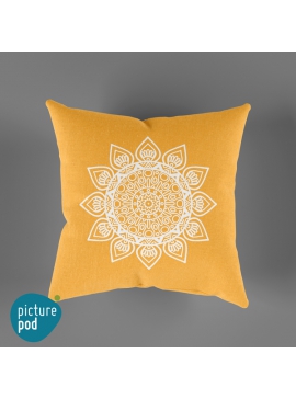 Yellow Mandala Cushion - 35cm