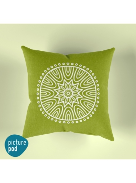 Green Mandala Cushion - 35cm