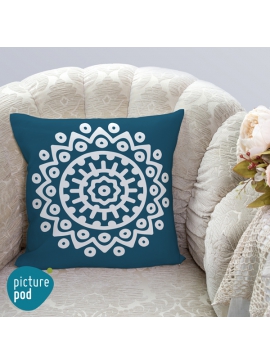 Turquoise Design Cushion - 35cm