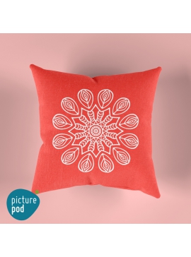Red Mandala Cushion - 35cm