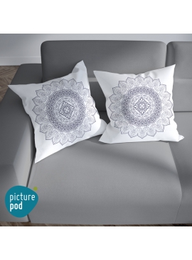 Mandala White Cushion - 35cm